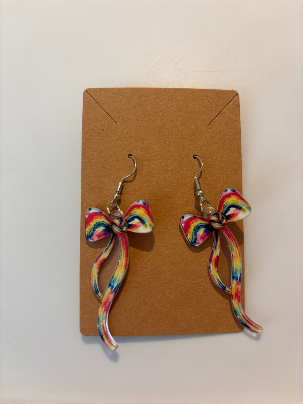 Fashion Jewelry Rainbow Bow Drop Earrings